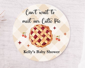 Cutie Pie Baby Shower Favor Stickers, Cutie Pie Baby Shower Decor Fall Baby Shower, Custom Fall Baby Shower, November Baby Shower, Pumpkin