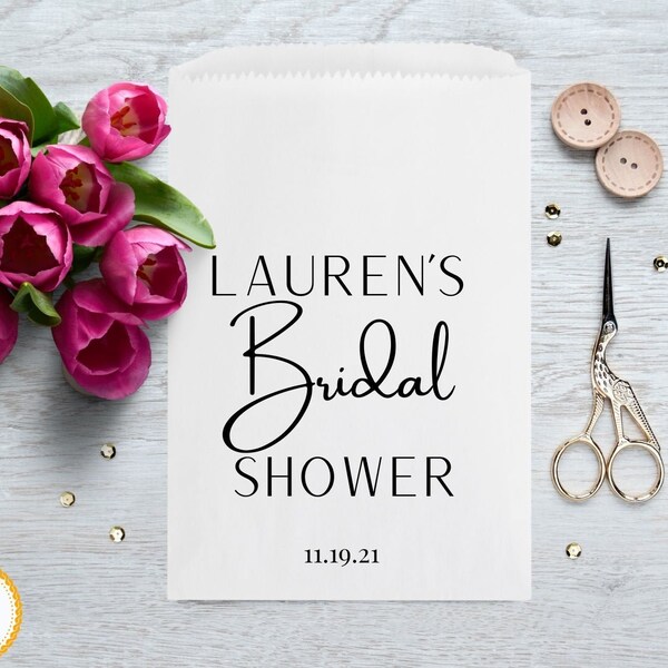 Bridal Shower Favor Bags Etsy