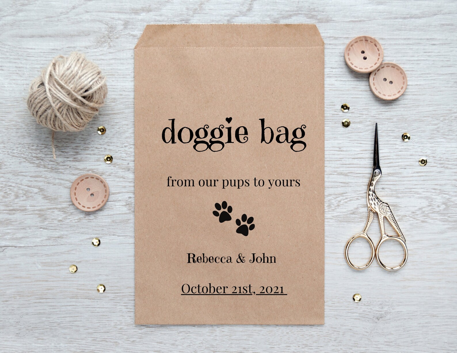 Doggie Bag Wedding Treat Bags Goodie Bags Wedding Favor Etsy