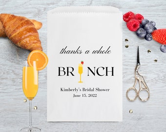 Brunch Favor Bag, Bridal Shower Brunch Decor, Brunch Party Thank You Bags, Thank You Bags, Bridal Shower Brunch, Mimosa Bridal Brunch