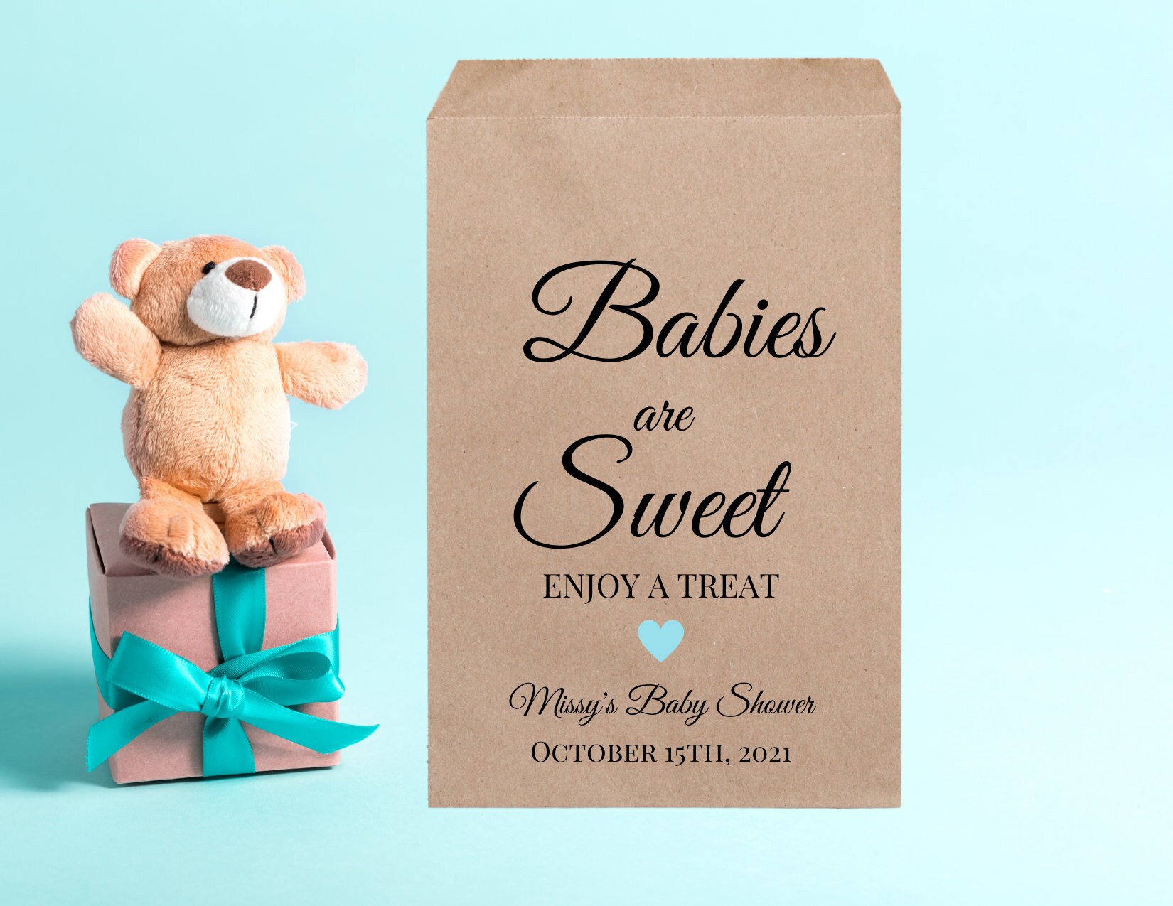 Babies Are Sweet Treat Bag, Baby Shower Candy Bags, Baby Shower Treat