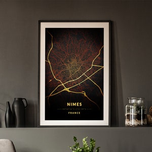 Nîmes - Night City Light Map