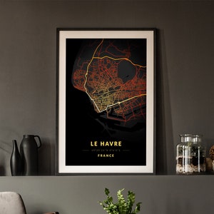 Le Havre - Mapa de luces nocturnas de la ciudad