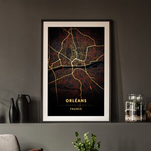 Orleans - Mapa de luces de la ciudad nocturna
