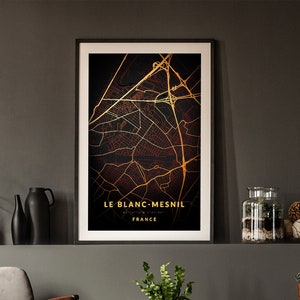 Le Blanc Mesnil - Mapa de luces nocturnas de la ciudad