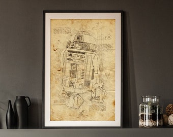 R2D2 - Star Wars - Da Vinci Style