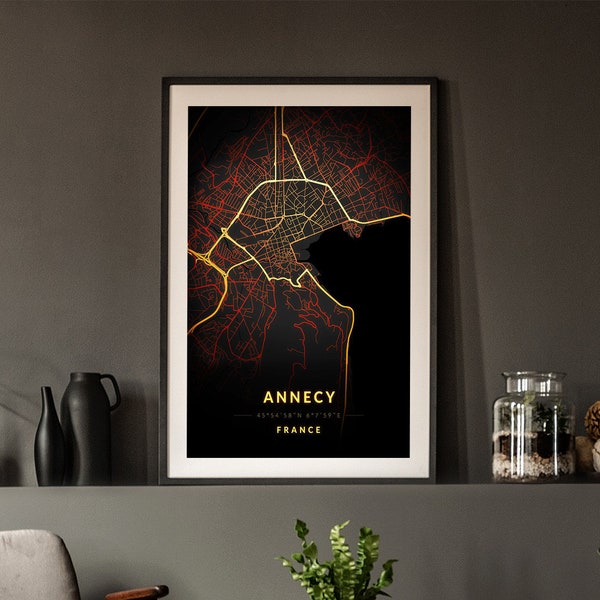 Annecy - Night City Light Map