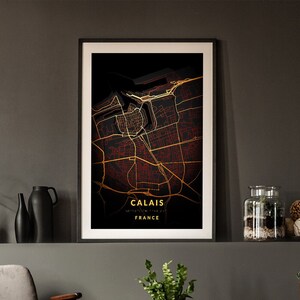 Calais - Mapa de luces de la ciudad nocturna
