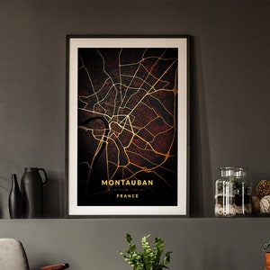 Montauban - Mapa de luces nocturnas de la ciudad