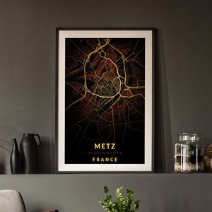 Metz - Mapa de luces nocturnas de la ciudad