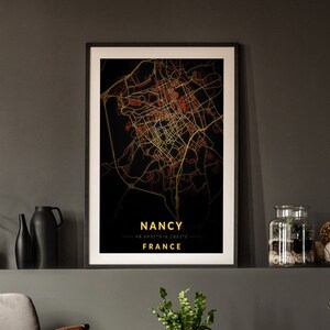 Nancy - Mapa de luces de la ciudad nocturna