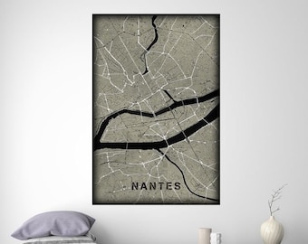 Nantes - Old Western Map