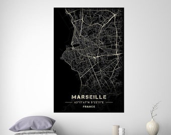 Marseille - City Light Map