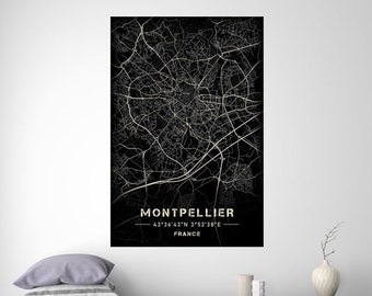 Montpellier - City Light Map