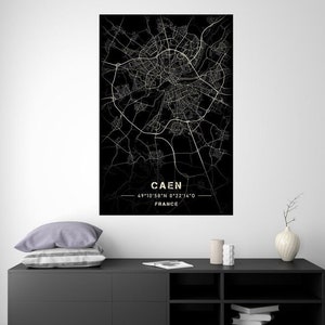 Caen - Mapa de luces de la ciudad