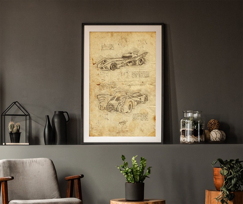 Batmobile - Da Vinci Style - Etsy