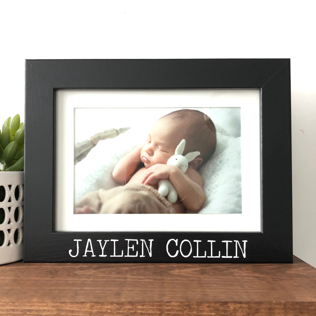 Personalized Baby Picture Frame: Engraved Wood Frame Gift - Etsy