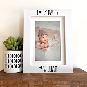 I love my Pappy Picture Frame, Pappy Picture Frame Gift, Pappy Gift, Father&#39;s Day gift to Pappy