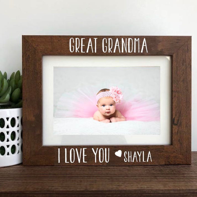 Great Grandma I Love You Picture Frame Gift Great Grandma Etsy