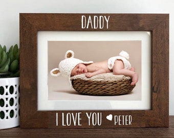 Daddy I love you Picture Frame, Personalized Gift for dad, Father's day Gift, Christmas gift for Dad