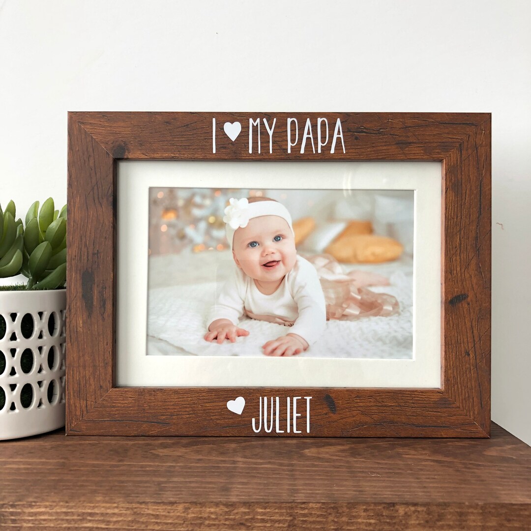 I Love My Papa Picture Frame Gift, Personalized Gift to Papa, Grandpa Gift Ideas, Gift Picture
