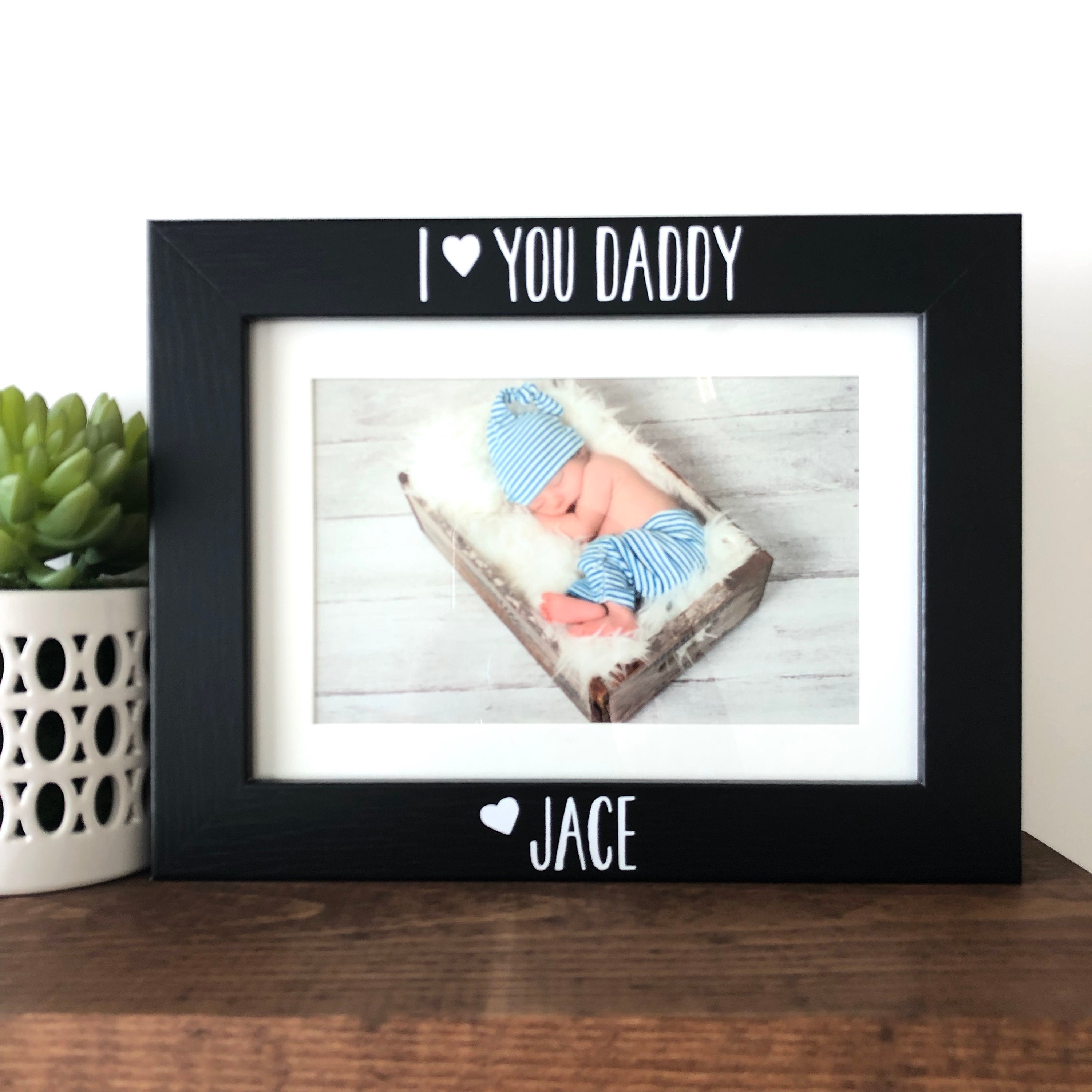 I Love You Daddy Picture Frame Personalized Gift For Dad Etsy I Love You Daddy Picture Frame Personalized Gift For Dad Etsy