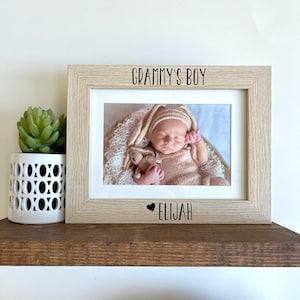 Grammy&#39;s Boy Picture Frame, Gift for Grammy, Grammy Gift, Newborn Gift to Grammy, Nickname for Grandma, Personalized Gift