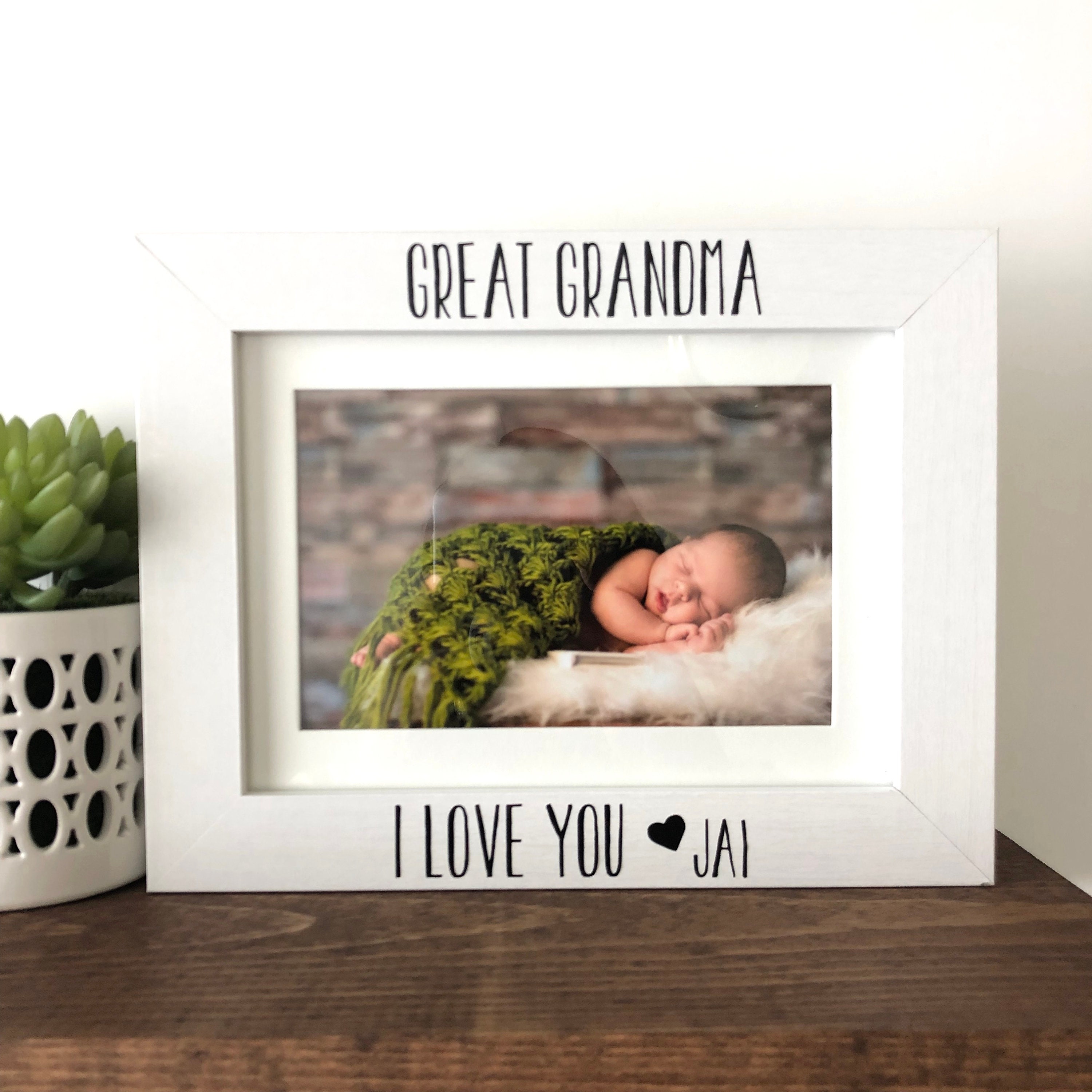 Great Grandma I Love You Picture Frame Gift Great Grandma Etsy