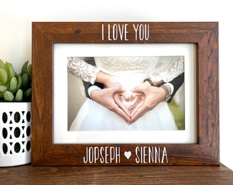 Couple Picture Frame, Anniversary Picture Frame, Wedding Picture Frame, Personalized Couple Names