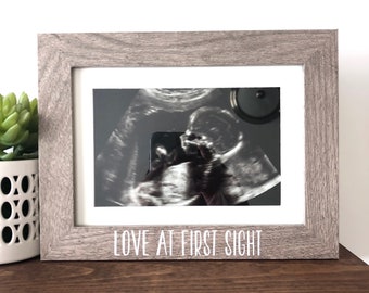 Love at First Sight Picture Frame, Love at first sight Pregnancy Announcement, Just Pregnant, Surprise to Grandparents Gift