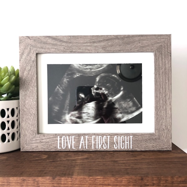 Love at First Sight Picture Frame, Love at first sight Pregnancy Announcement, Just Pregnant, Surprise to Grandparents Gift