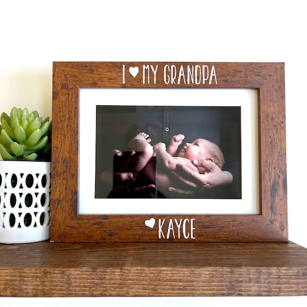 I love my Grandpa Picture Frame, Grandpa Gift Ideas, Gift for Grandpa, Personalized Gift for Grandpa from Grandchild