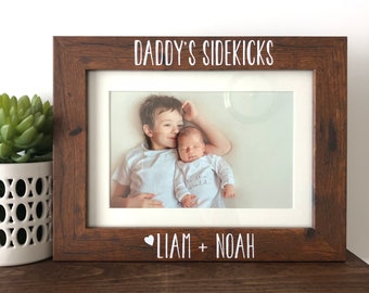 Daddy&#39;s Sidekicks Picture Frame, Gift to Dad from Kids, From Sons, Christmas Gift to Dad, Father&#39;s Day Gift, Birthday Gift, Gift ideas