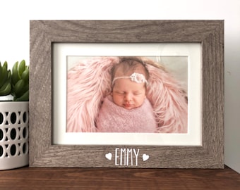 Baby Personalized Name Picture Frame, Personalized Frame for Baby, Child Name Frame, Mother's Day Gift, Nursery Room Decor, New Baby Gift