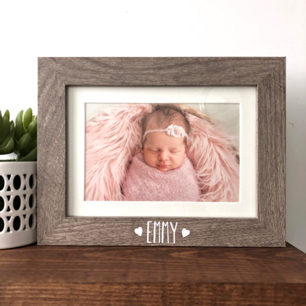 Framed Personalized Baby Name Etsy