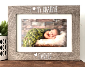 I love my Grammie Picture Frame Gift, Personalized picture Frame, Picture Frame gift to Grammie, Mother's Day Gift