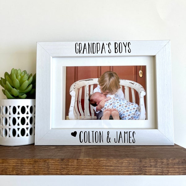 Grandpa's Boys Picture Frame, Grandpa Gift, Father's Day Gift for Grandpa, Personalized Gift for Grandpa
