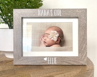 Nana's Girl Picture Frame Gift, Personalized gift for Nana, Mother's Day Gift for Nana, Picture Frame gift to Nana