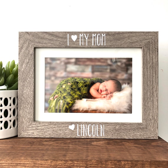 I Love My Mom Picture Frame Gift, Personalized From Son, From