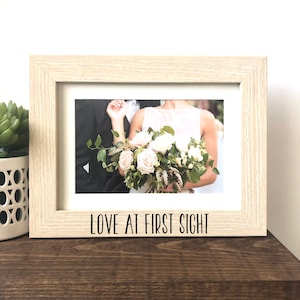 Love at First Sight Picture Frame, Couple Picture Frame, Anniversary Gift, Gift for Her, Gift for Him