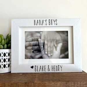 Nana's Boys Picture Frame, Picture Frame Gift for Nana, Gift to Nana, from Grandkids, Mother's day Gift
