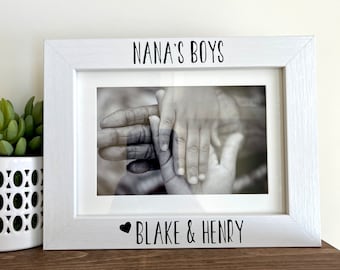 Nana's Boys Picture Frame, Picture Frame Gift for Nana from Grandkids, Gift to Nana, Mother's day Gift