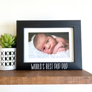 World's Best Pop Pop Picture Frame, Picture Frame for Pop Pop, Gift for Pop Pop, Pop Pop Gift