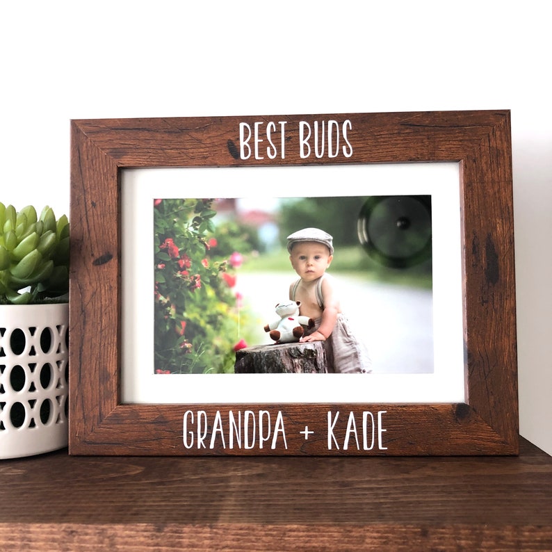 Best Buds Picture Frame Personalized Names Grandpa And Me Gift To