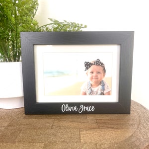 Personalized Name Picture Frame, Cursive, Personalized Picture Frame, Baby Name Picture Frame, Nursery Room Decor
