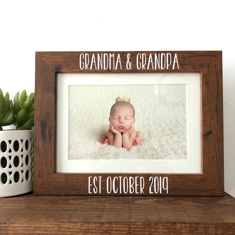 New Grandparent Gift Picture Frame // Newborn Picture Frame // Etsy
