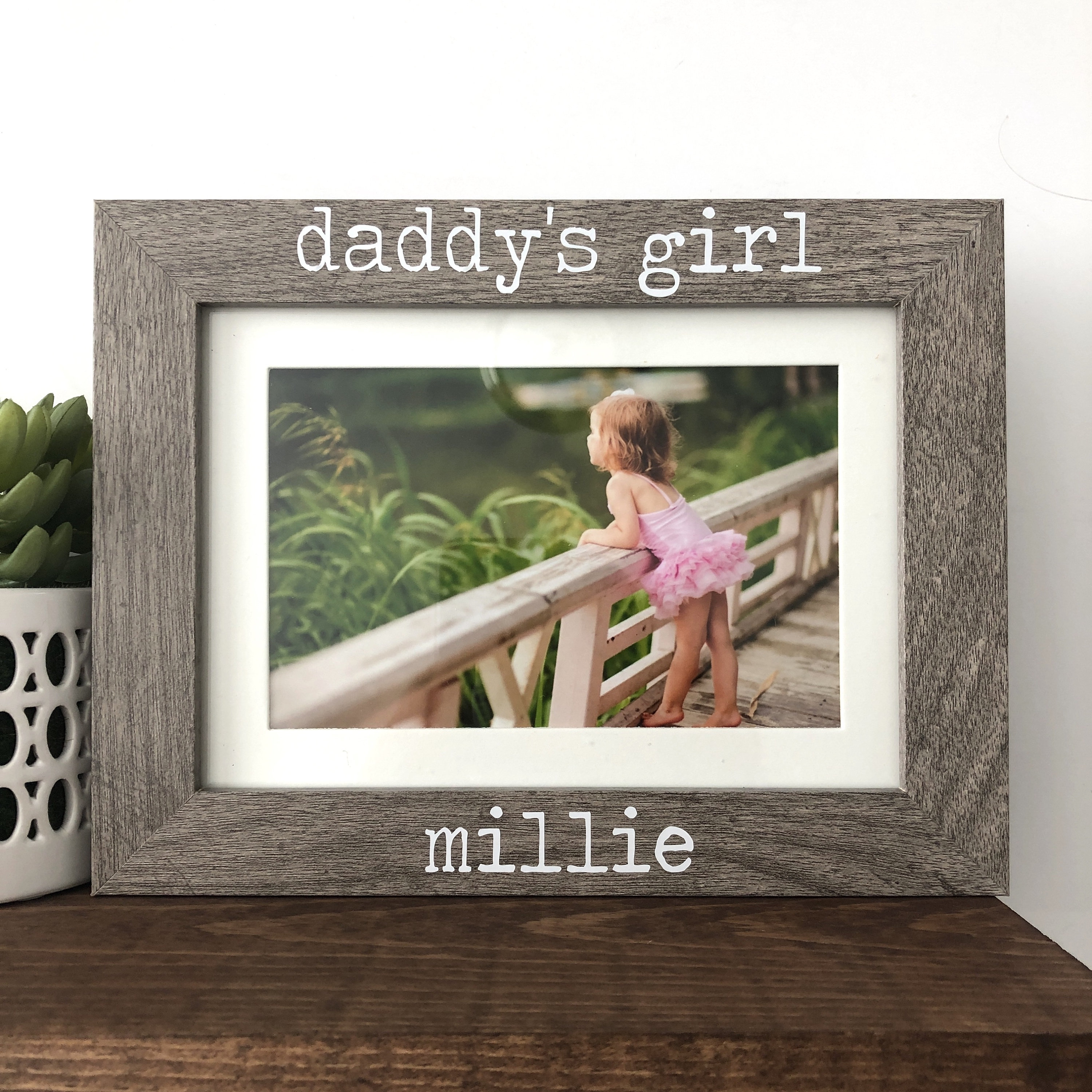 Daddy's Girl Picture Frame Personalized Gift for dad Etsy