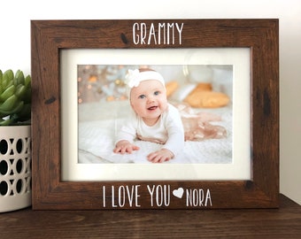 Grammy I love you Personalized Picture Frame // Personalized Picture Frame Gift to Grammy // Mother's day gift idea from granddaughter