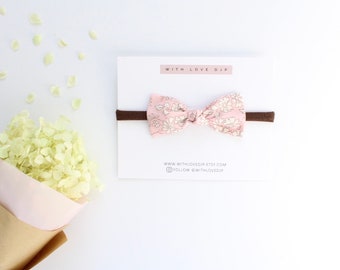 Floral Baby Bow Headband Floral Newborn Baby Bows Headband Baby Bow Clip Knot Bow Hair Clips Toddler Hair Accessories Spring Bows Easter Bow