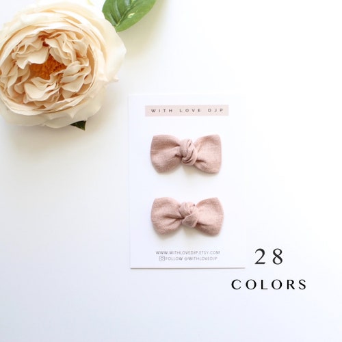 Cute Pigtail Bows Baby Piggy Set Baby Hair Clip Set Knot Bow Etsy